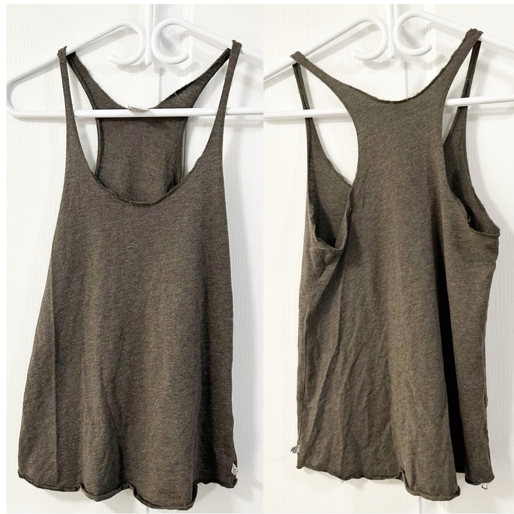 Y2K Aritzia tna Tank Top Sleeveless Heathered Brown Size XS neutral minimalist